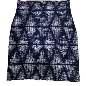 BCBG Maxazria Bandage Simone Skirt Blue White Pattern‎ Stretchy Mini XXS